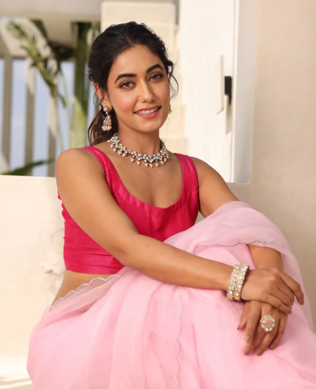 Kashish Pink Silk Blouse